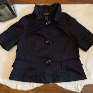 Lane Bryant Black Short Sleeve Mod Blazer Sz 18